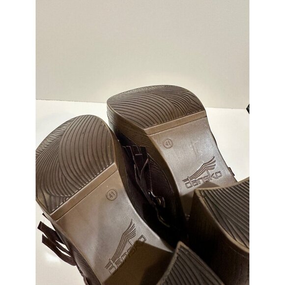 Dansko Deni Mule Clog Fringe Studded Women's Size 41 - Picture 9 of 11